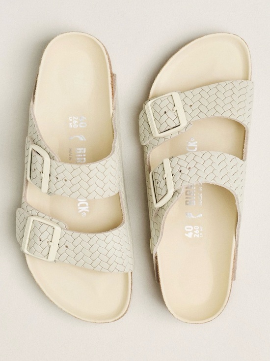 Birkenstock Shoes - STAUD X BIRKENSTOCK Arizona Woven Sandal White